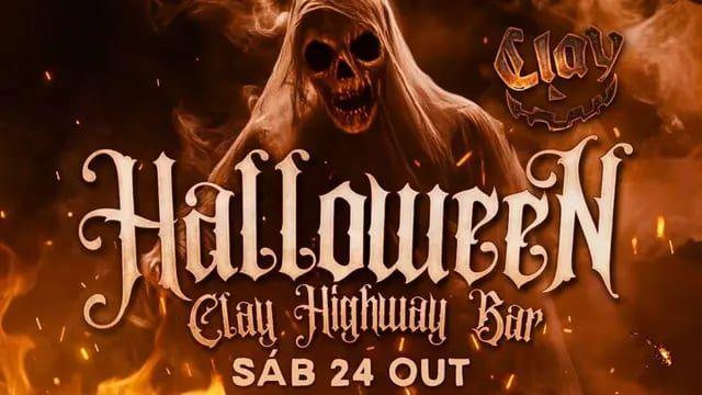 Arte do evento Halloween no Clay (Pitty Cover, RW, Jamp) no Clay Highway Bar, Curitiba