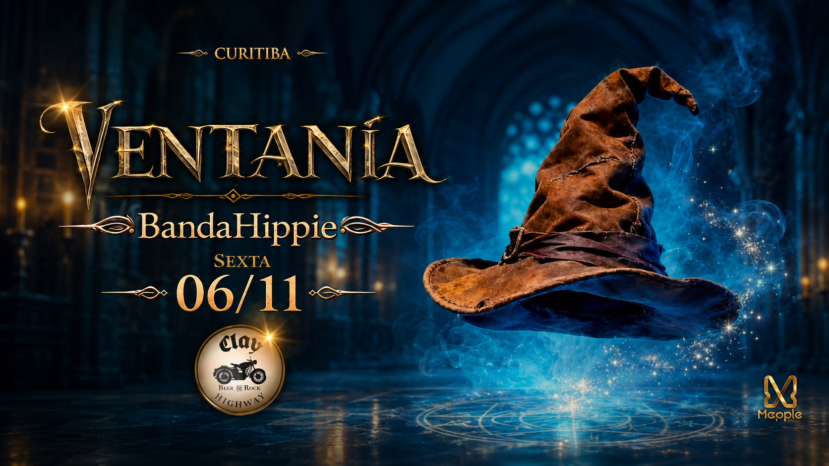 Arte do evento Ventania — Banda Hippie no Clay Highway Bar