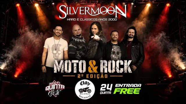 Motociclistas na noite de moto e rock no Clay Highway Bar em Curitiba
