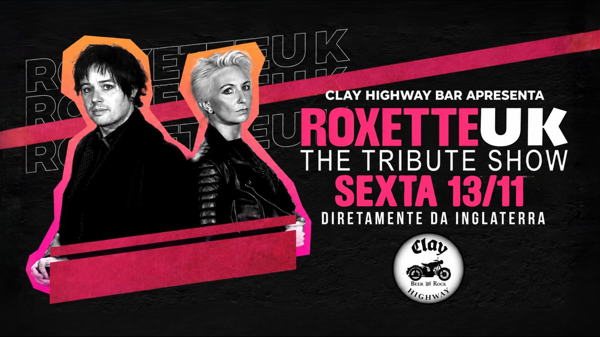 Arte do evento Roxette UK — The Tribute Show no Clay Highway Bar